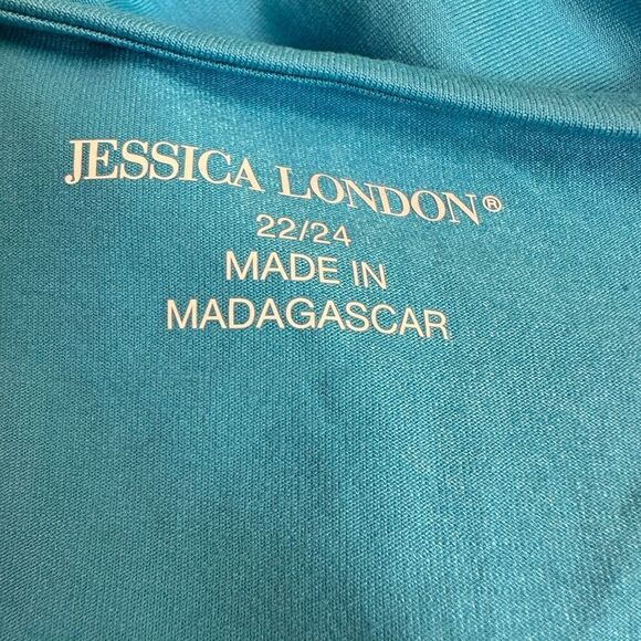 NWT Jessica London Women’s Plus Size Blue Sleeveless Blouse Tank Top- Size 22/24 - Picture 3 of 5